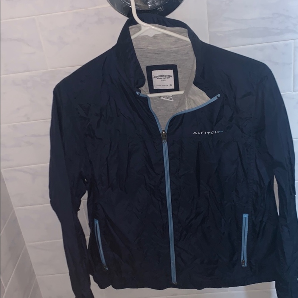 Girls Abercrombie zip up rain coat